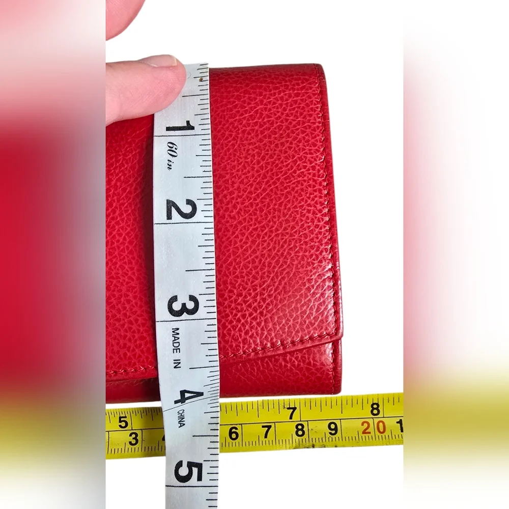 Vintage Coach Madison Envelope Clutch 4478 Red Leather Wallet Made In Italy EUC - Picture 7 of 15